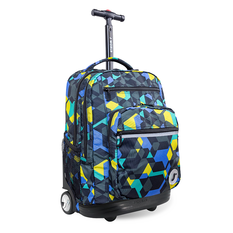 Sundance Laptop Rolling Backpack (20 Inch) in Cubes - JWorldstore