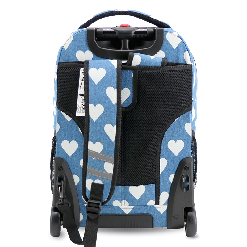 Sundance Laptop Rolling Backpack (20 Inch) in Denim Heart - JWorldstore