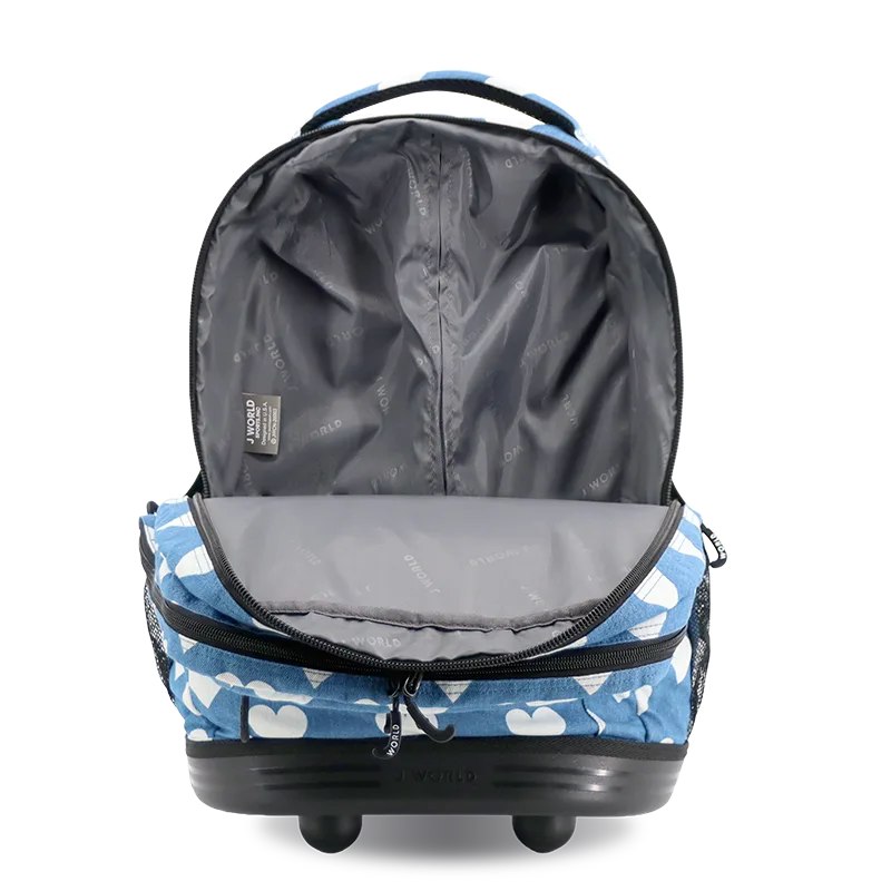 Sundance Laptop Rolling Backpack (20 Inch) in Denim Heart - JWorldstore