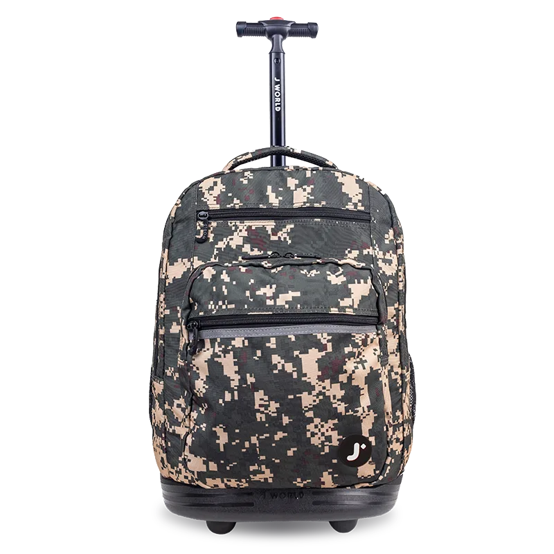 Sundance Laptop Rolling Backpack (20 Inch) in Green Camo | J WORLD