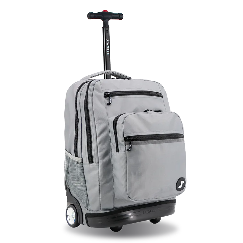 Sundance Laptop Rolling Backpack (20 Inch) in Grey - JWorldstore