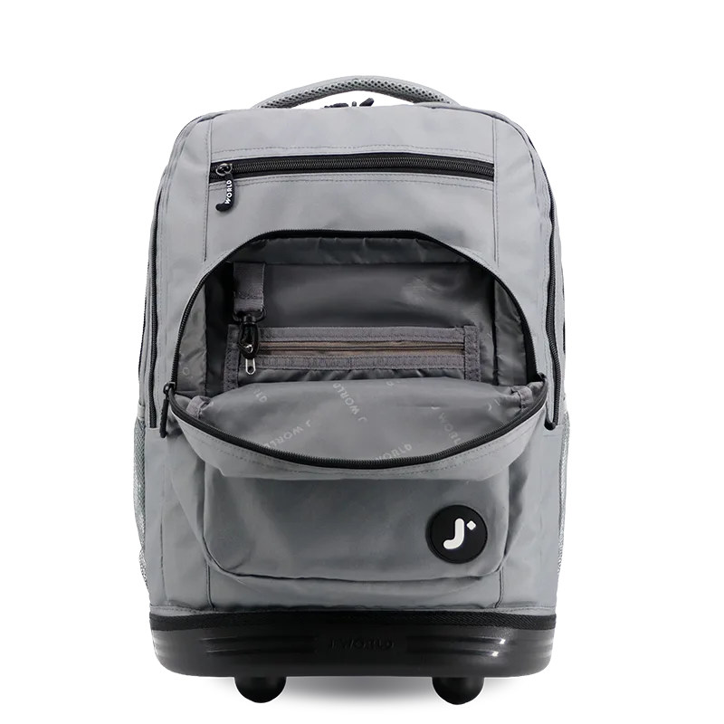 Sundance Laptop Rolling Backpack (20 Inch) in Grey - JWorldstore