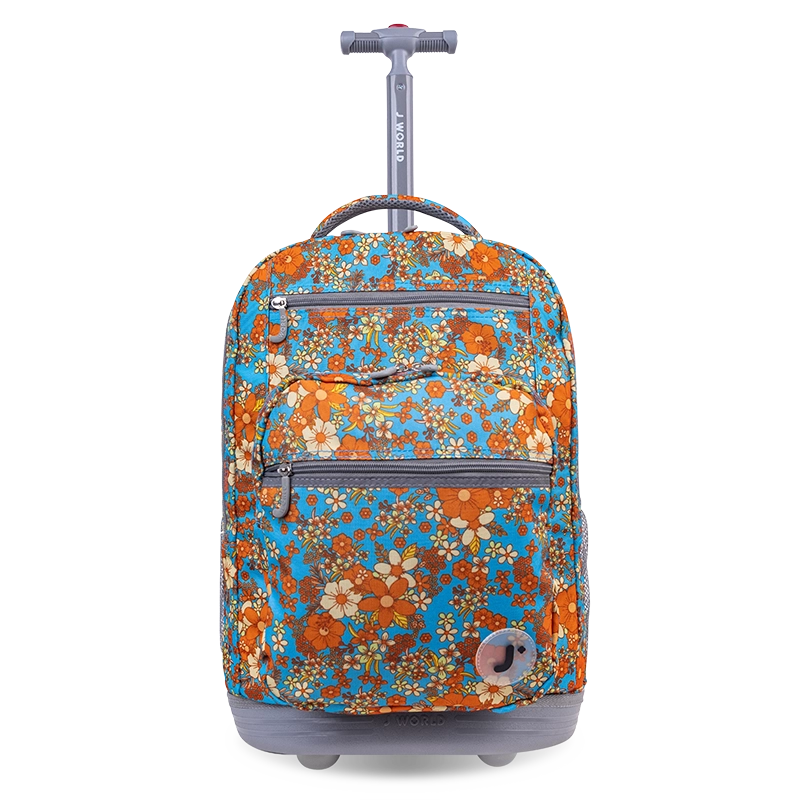 Sundance Laptop Rolling Backpack (20 Inch) in Retro Bloom - JWorldstore