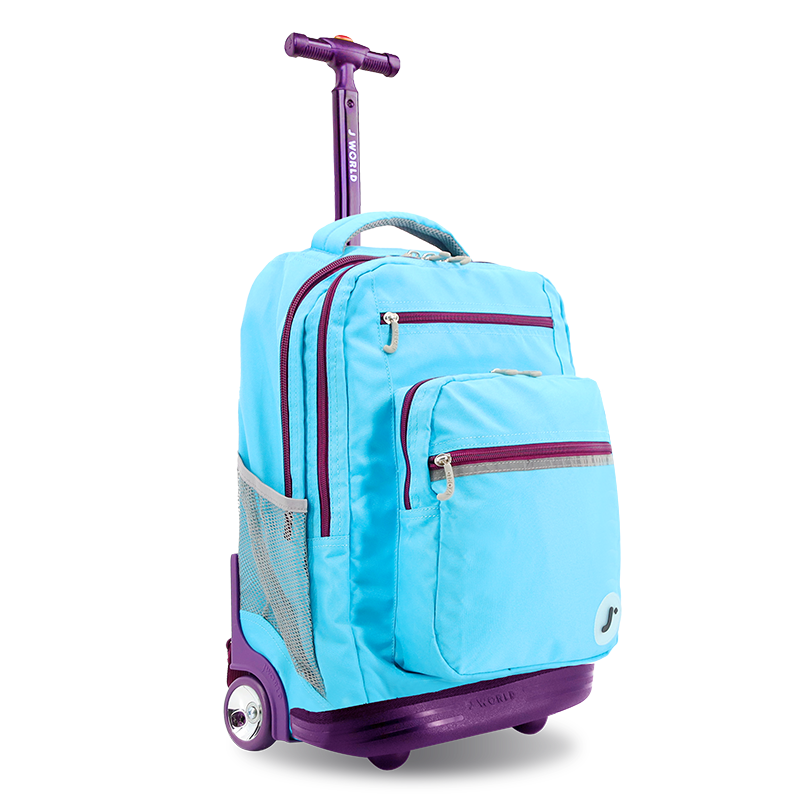 Sundance Laptop Rolling Backpack (20 Inch) in Sky Blue - JWorldstore