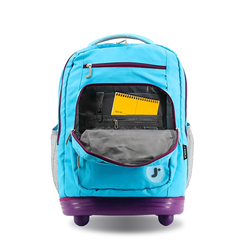 Sundance Laptop Rolling Backpack (20 Inch) in Sky Blue - JWorldstore
