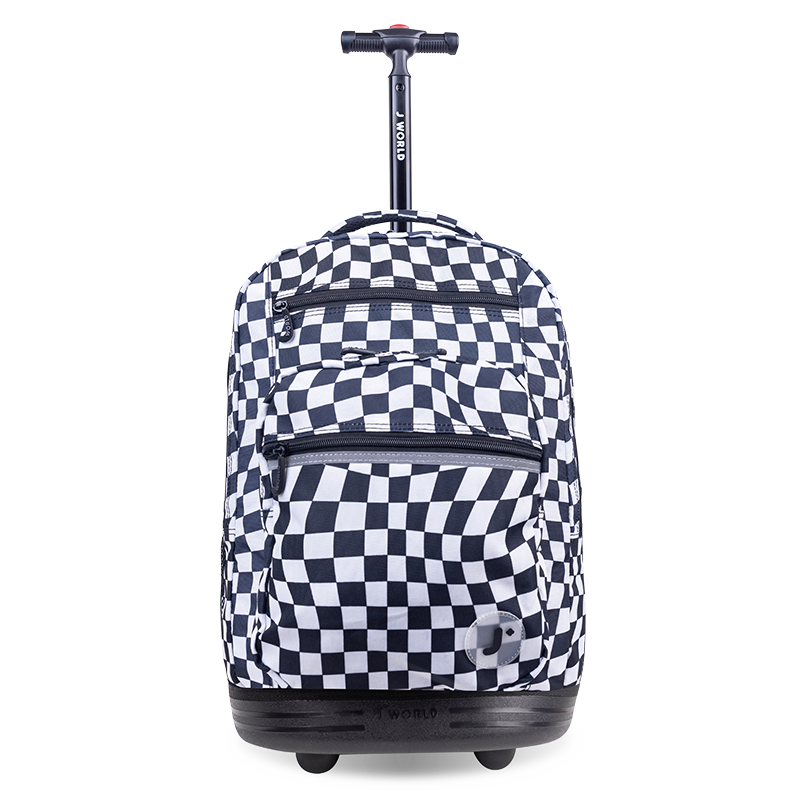 Sundance Laptop Rolling Backpack (20 Inch) in Wavy Checkers - JWorldstore