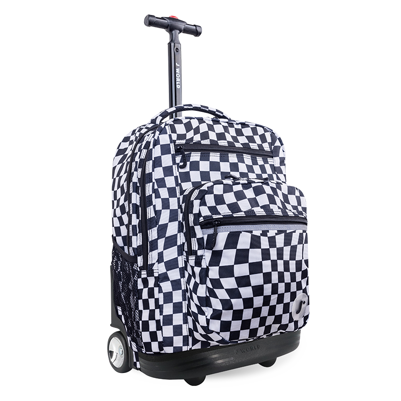 Sundance Laptop Rolling Backpack (20 Inch) in Wavy Checkers - JWorldstore