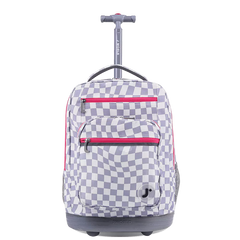 Sundance Laptop Rolling Backpack (20 Inch) in Lavender Checkers - JWorldstore