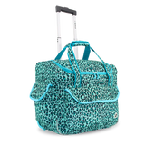 Donna Rolling Duffle Bag in Mint Leopard - JWorldstore