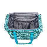 Donna Rolling Duffle Bag in Mint Leopard - JWorldstore