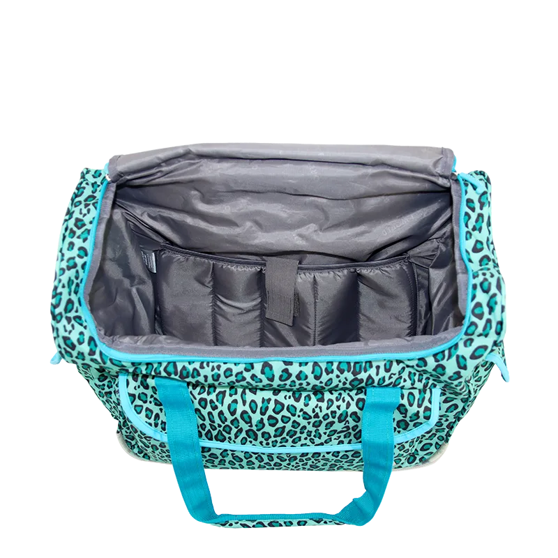 Donna Rolling Duffle Bag in Mint Leopard - JWorldstore