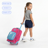 Sparkle 15 Inch Kids Rolling Backpack / Carry On in Watermelon - JWorldstore