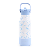 Flowee 22oz Insulated Water Bottle in Blue Bows