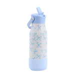 Flowee 22oz Insulated Water Bottle in Blue Bows - JWorldstore