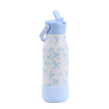 Flowee 22oz Insulated Water Bottle in Blue Bows - JWorldstore