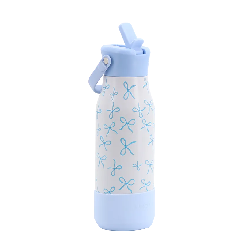Flowee 22oz Insulated Water Bottle in Blue Bows - JWorldstore