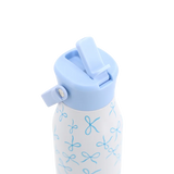 Flowee 22oz Insulated Water Bottle in Blue Bows - JWorldstore