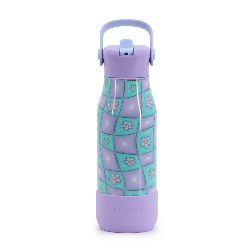 Flowee 22oz Insulated Water Bottle in Puffy Flower - JWorldstore