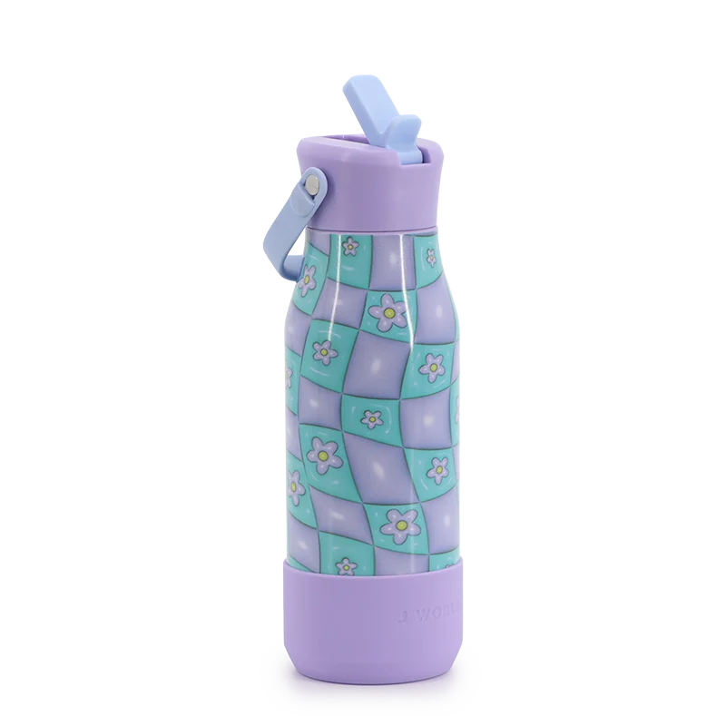 Flowee 22oz Insulated Water Bottle in Puffy Flower - JWorldstore