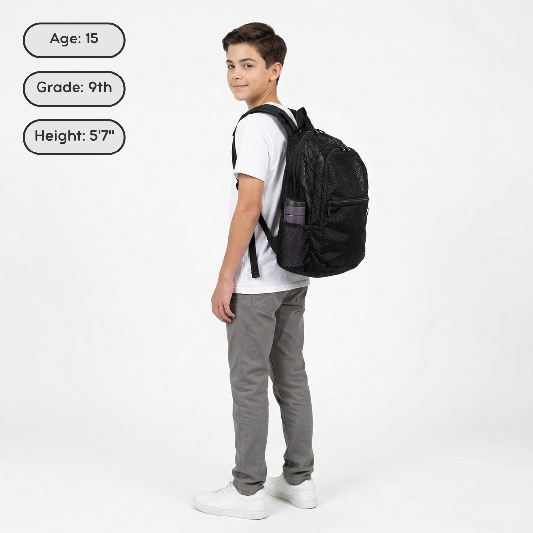 Mesh Backpack in Checkers - JWorldstore