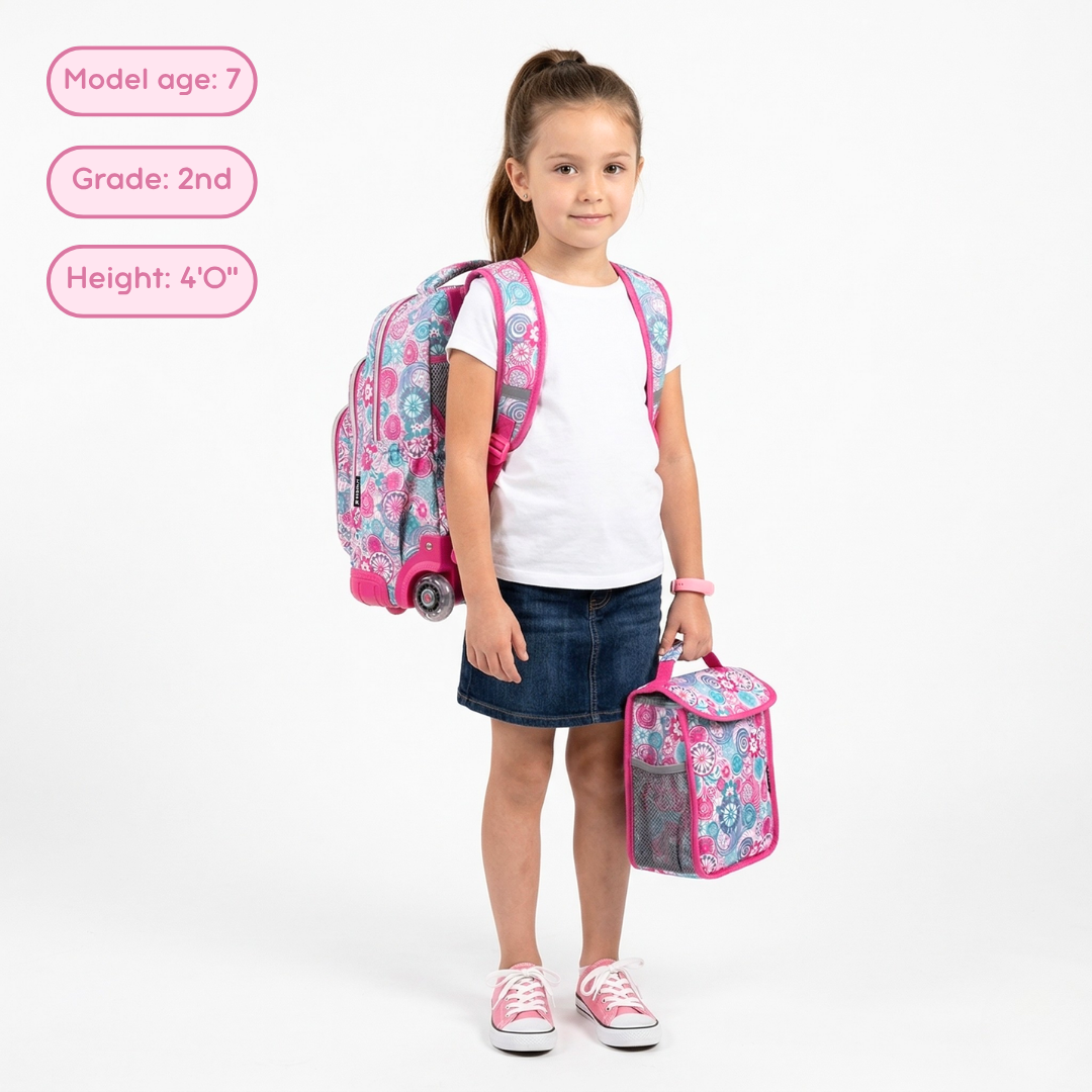 Lollipop Kids Rolling Backpack With Lunch Bag (16 Inch) in Fox - Final Sale - JWorldstore