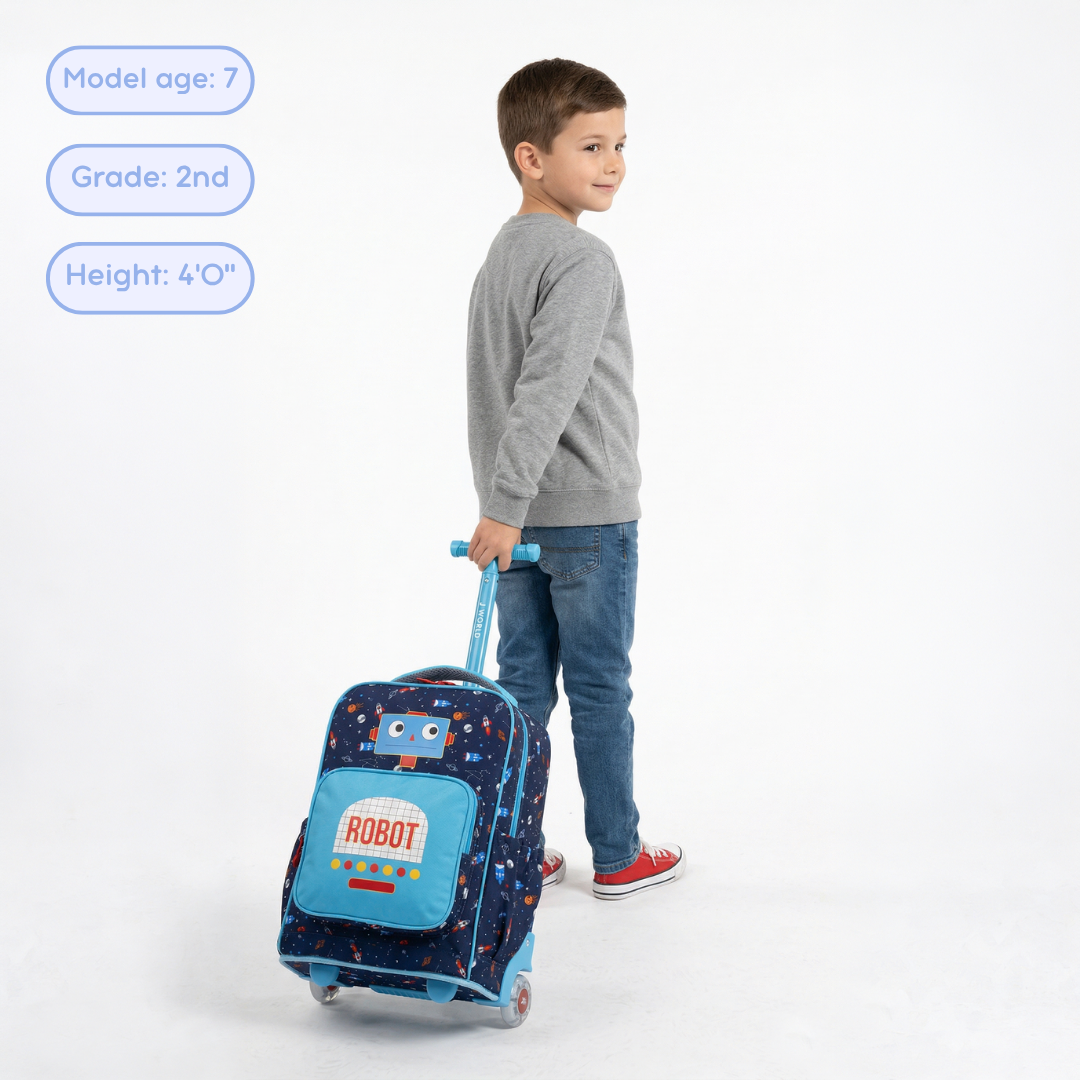 Sparkle 15 Inch Kids Rolling Backpack / Carry On in Watermelon - JWorldstore